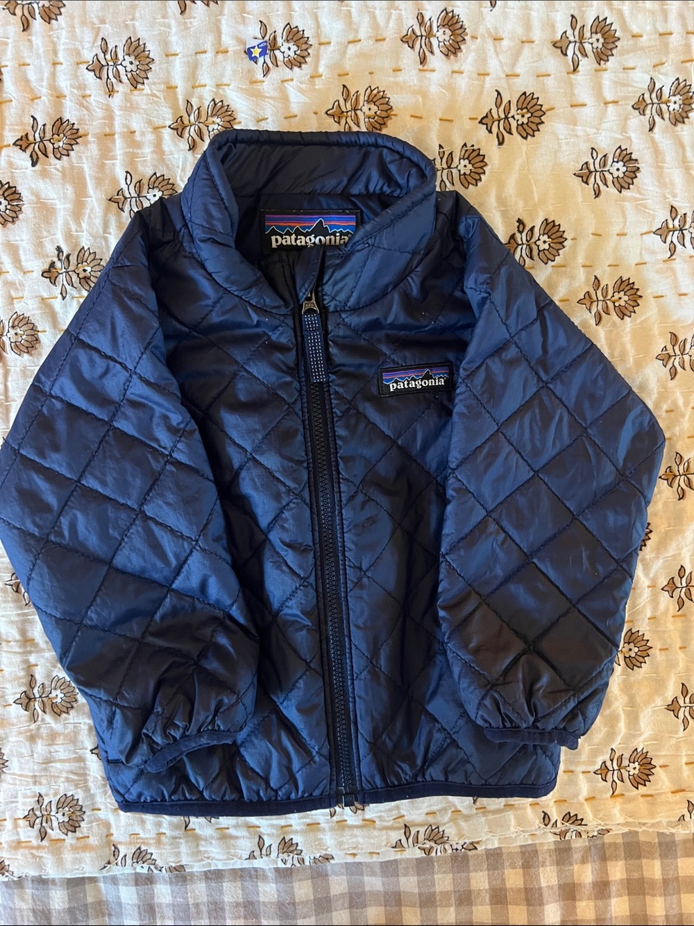 Patagonia Baby Navy Quilted Puffer Jacket